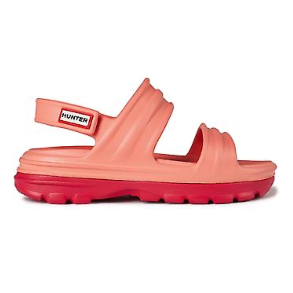 Hunter Bloom Algae Sandals in Sun Cup Orange / Rowan Pink